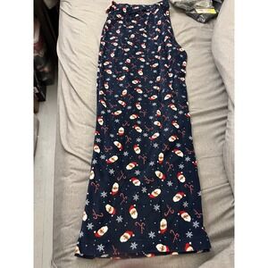 Wondershop Mens 5XL Tall Navy Santa Candy Cane Fleece Pajama Pants